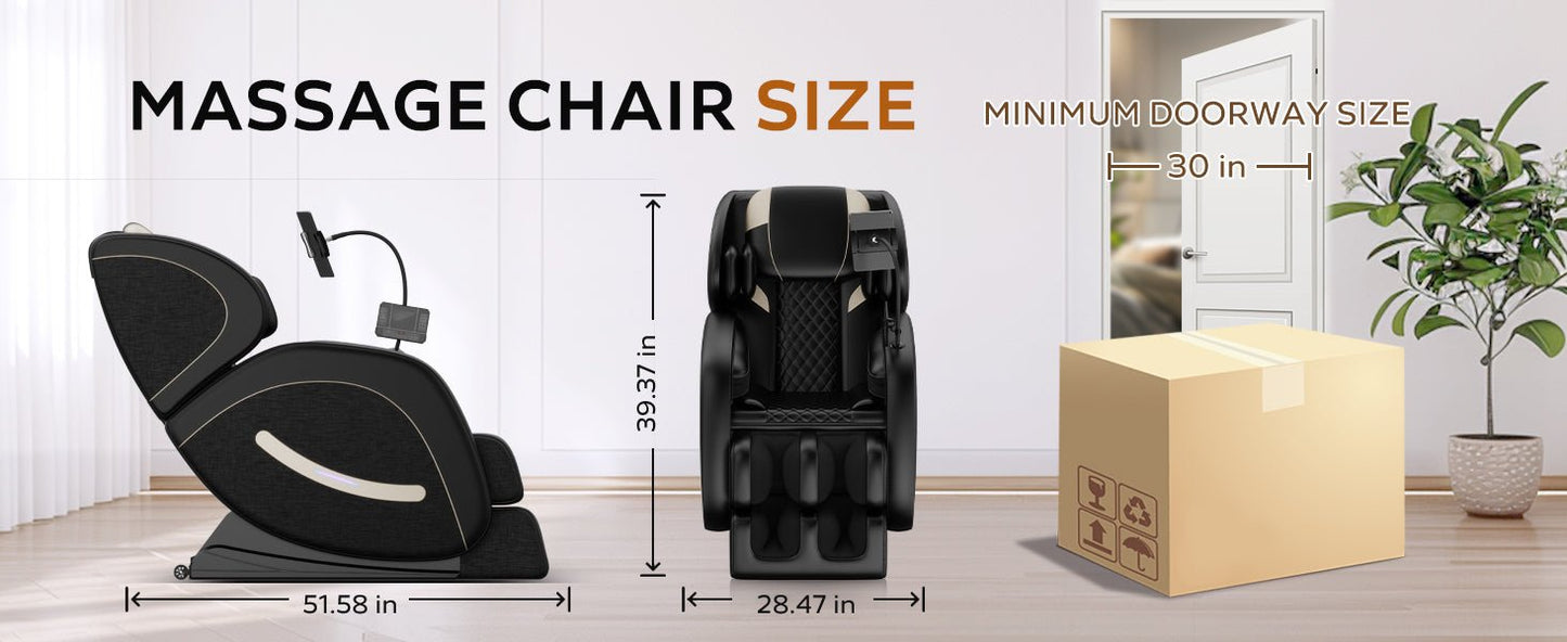Massage Chair Recliner with Zero Gravity with Full Body Air Pressure - 1st Choice Furniture Direct