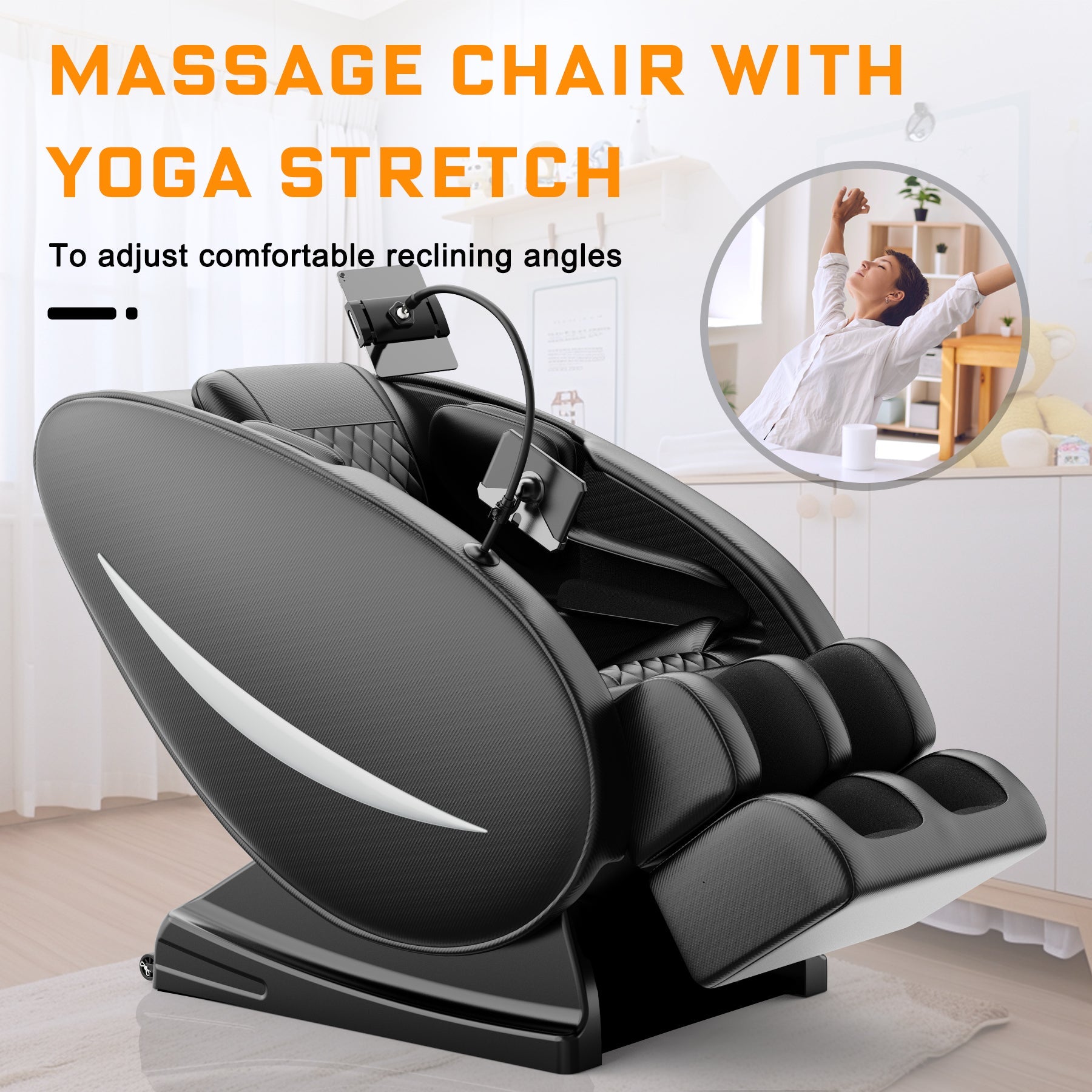 Massage Chair Recliner with Zero Gravity with Full Body Air Pressure - 1st Choice Furniture Direct