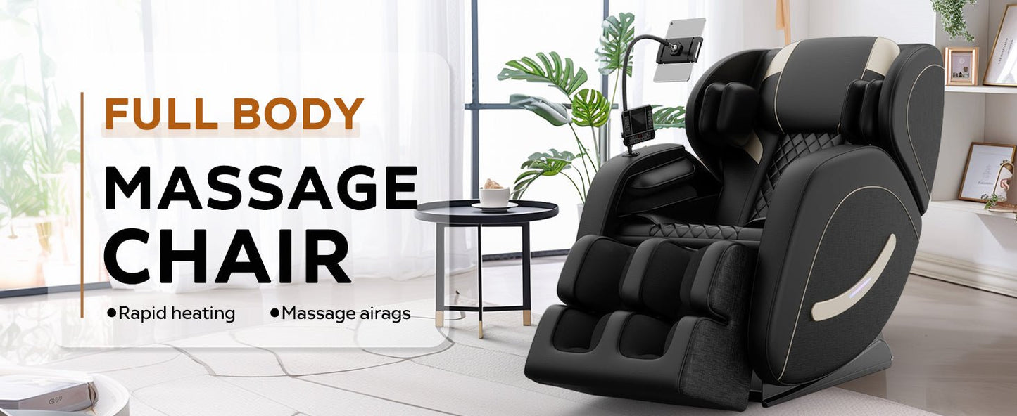 Massage Chair Recliner with Zero Gravity with Full Body Air Pressure - 1st Choice Furniture Direct