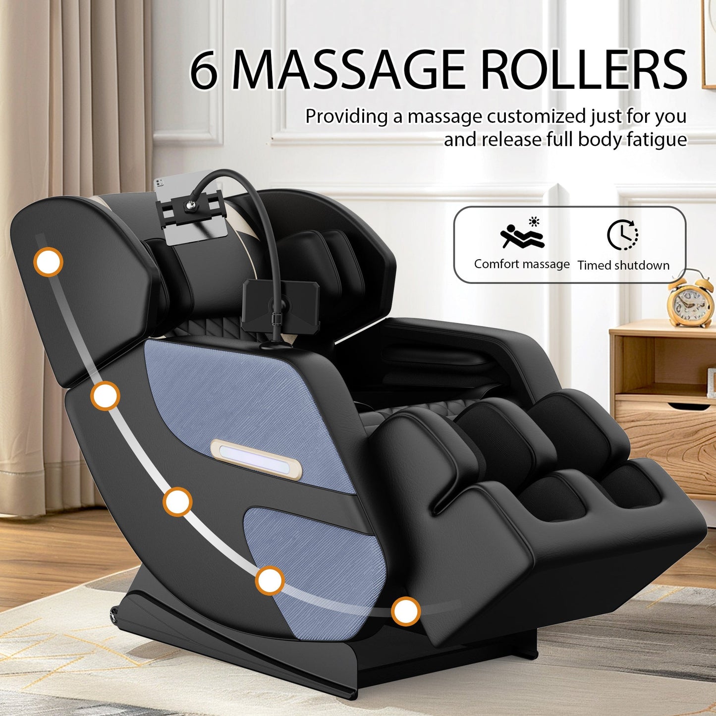 Massage Chair Recliner with Zero Gravity with Full Body Air Pressure - 1st Choice Furniture Direct