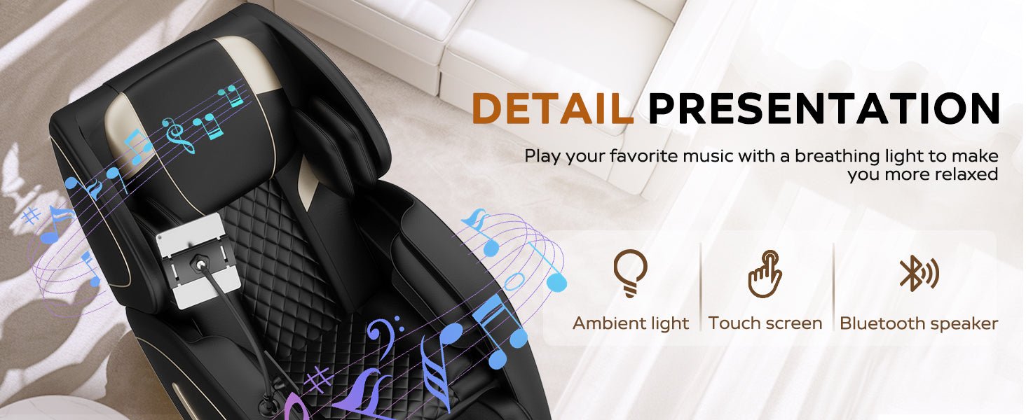 Massage Chair Recliner with Zero Gravity with Full Body Air Pressure - 1st Choice Furniture Direct