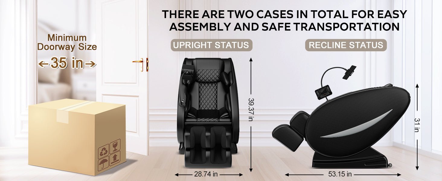 Massage Chair Recliner with Zero Gravity with Full Body Air Pressure - 1st Choice Furniture Direct