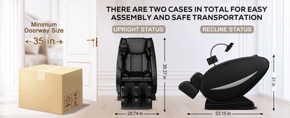 Massage Chair Recliner with Zero Gravity with Full Body Air Pressure - 1st Choice Furniture Direct