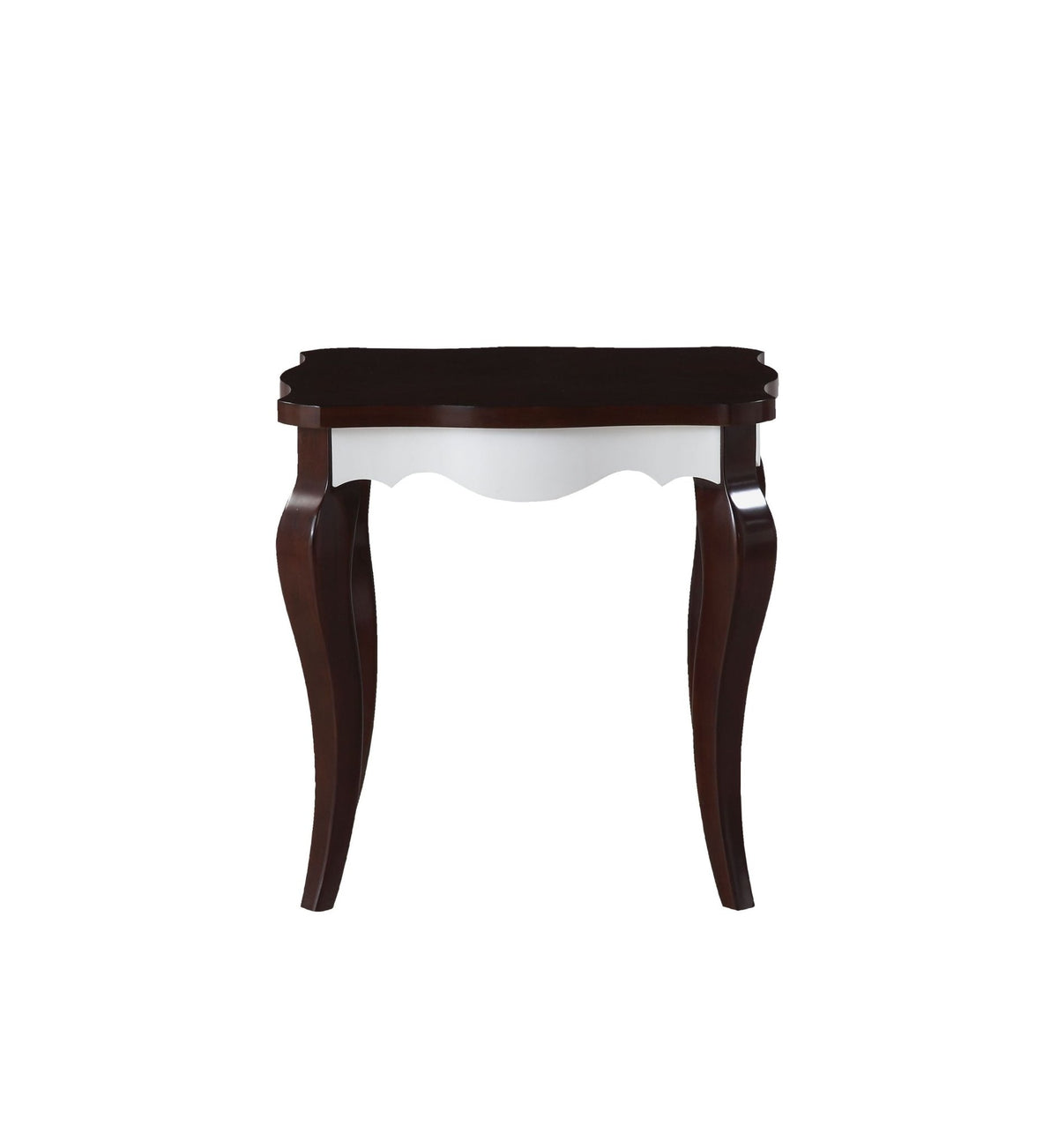 Mathias White & Walnut Finish End Table - 1st Choice Furniture Direct