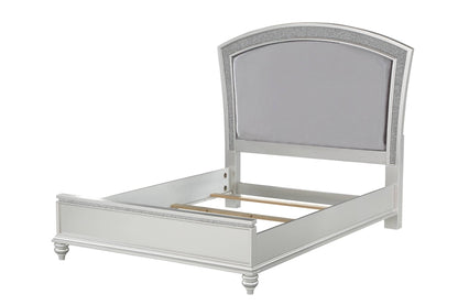 Maverick Fabric & Platinum Finish CAL. King Bed - 1st Choice Furniture Direct