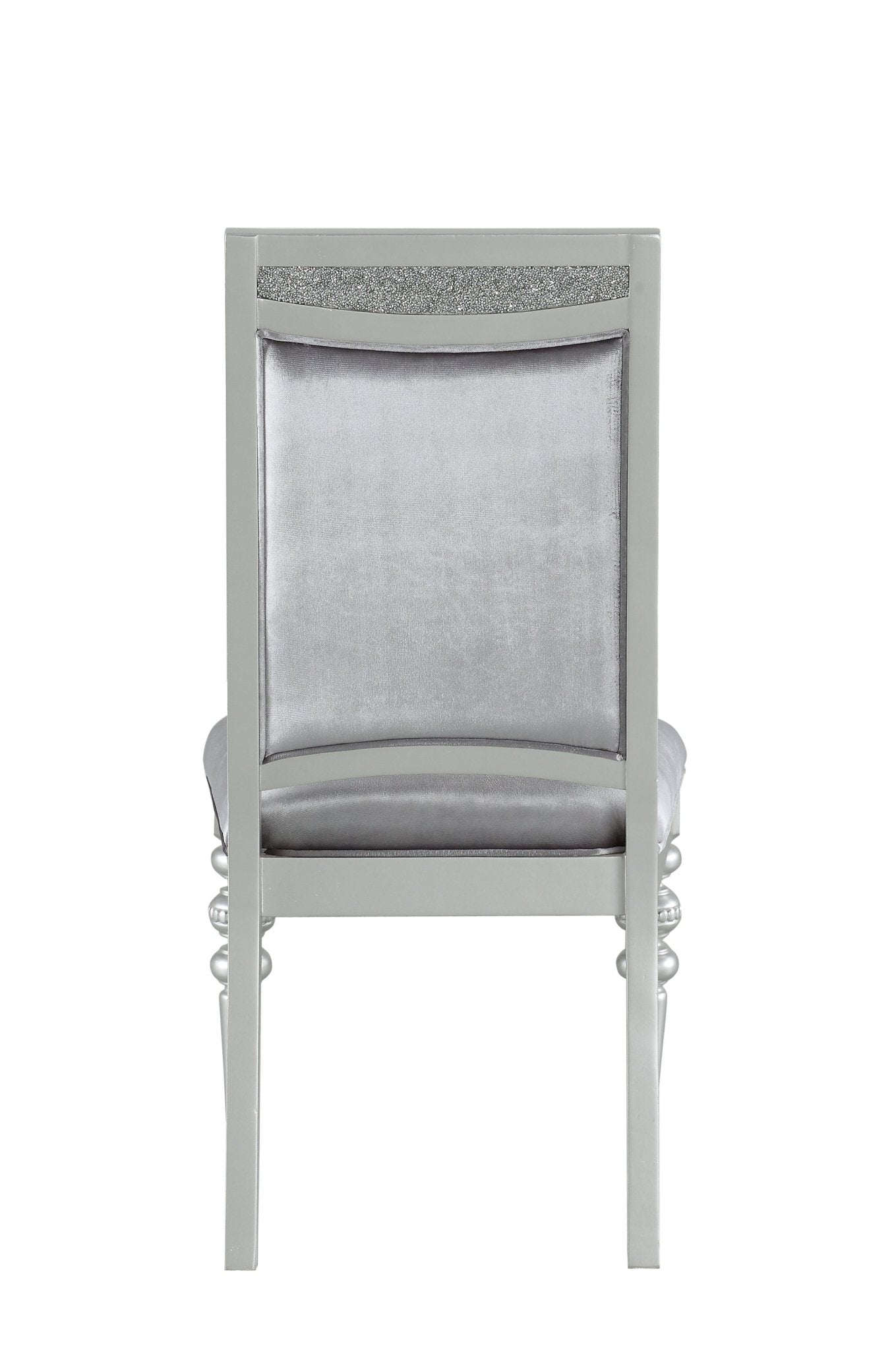 Maverick Fabric & Platinum Finish Side Chair (Set of 2) - 1st Choice Furniture Direct