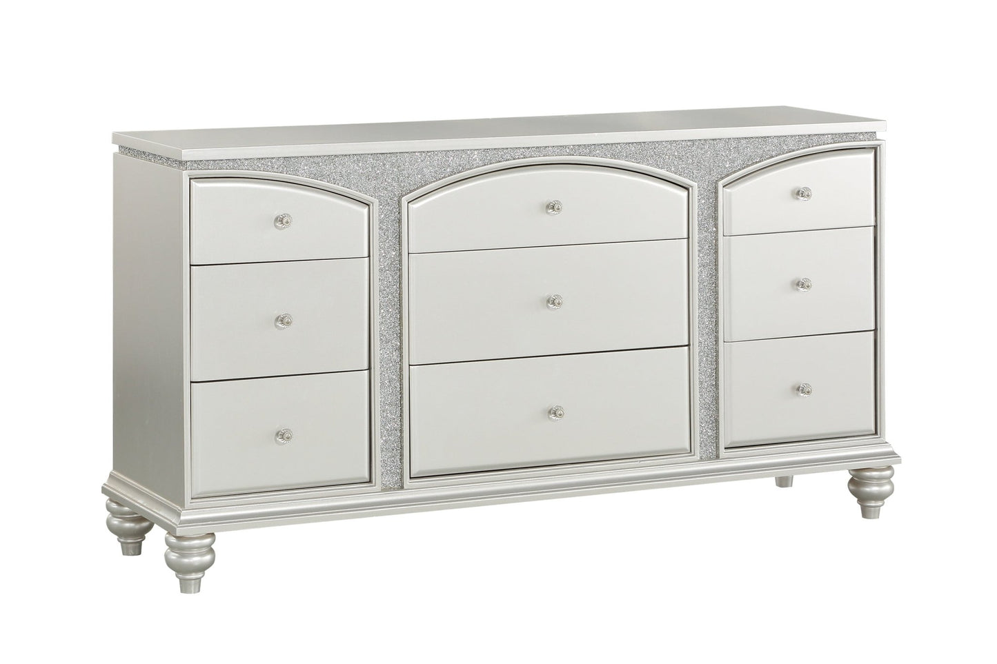 Maverick Platinum Finish Dresser - 1st Choice Furniture Direct