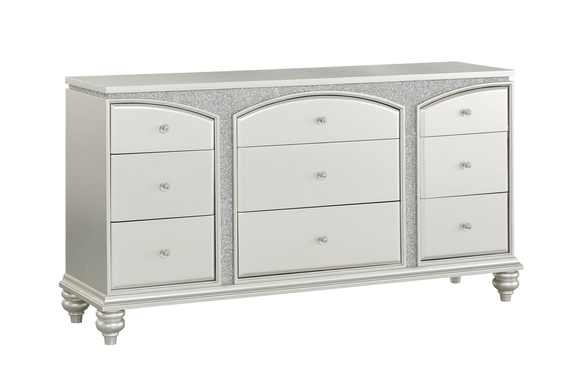 Maverick Platinum Finish Dresser - 1st Choice Furniture Direct