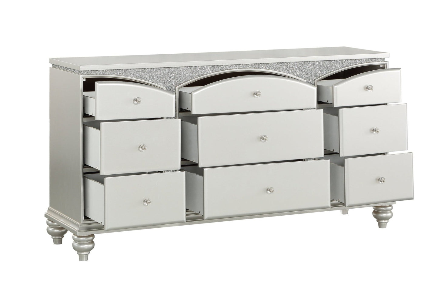 Maverick Platinum Finish Dresser - 1st Choice Furniture Direct