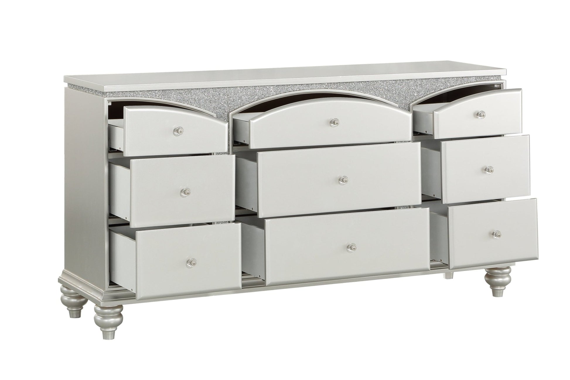 Maverick Platinum Finish Dresser - 1st Choice Furniture Direct
