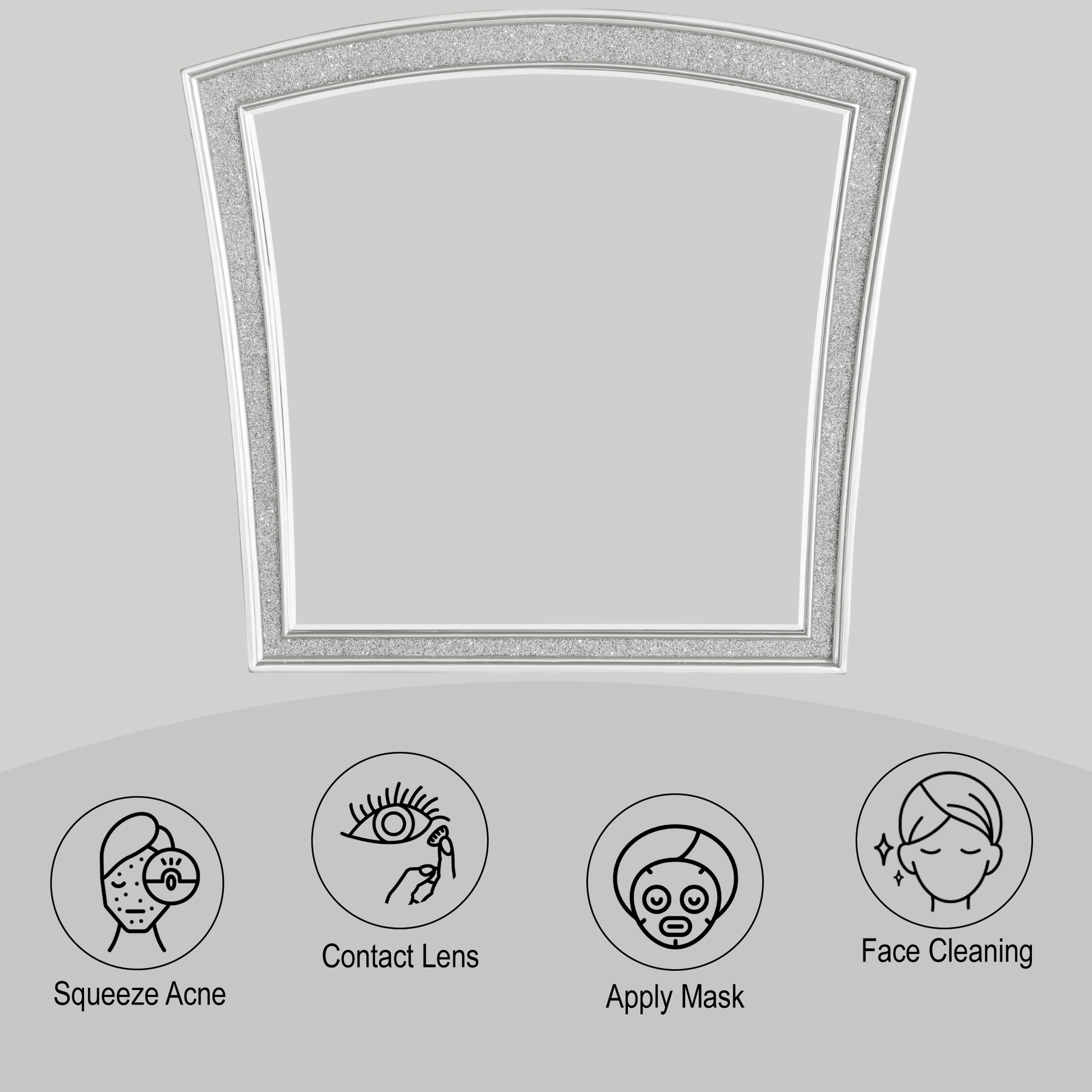 Maverick Platinum Finish Mirror - 1st Choice Furniture Direct