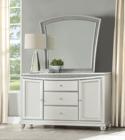 Maverick Platinum Finish Mirror - 1st Choice Furniture Direct