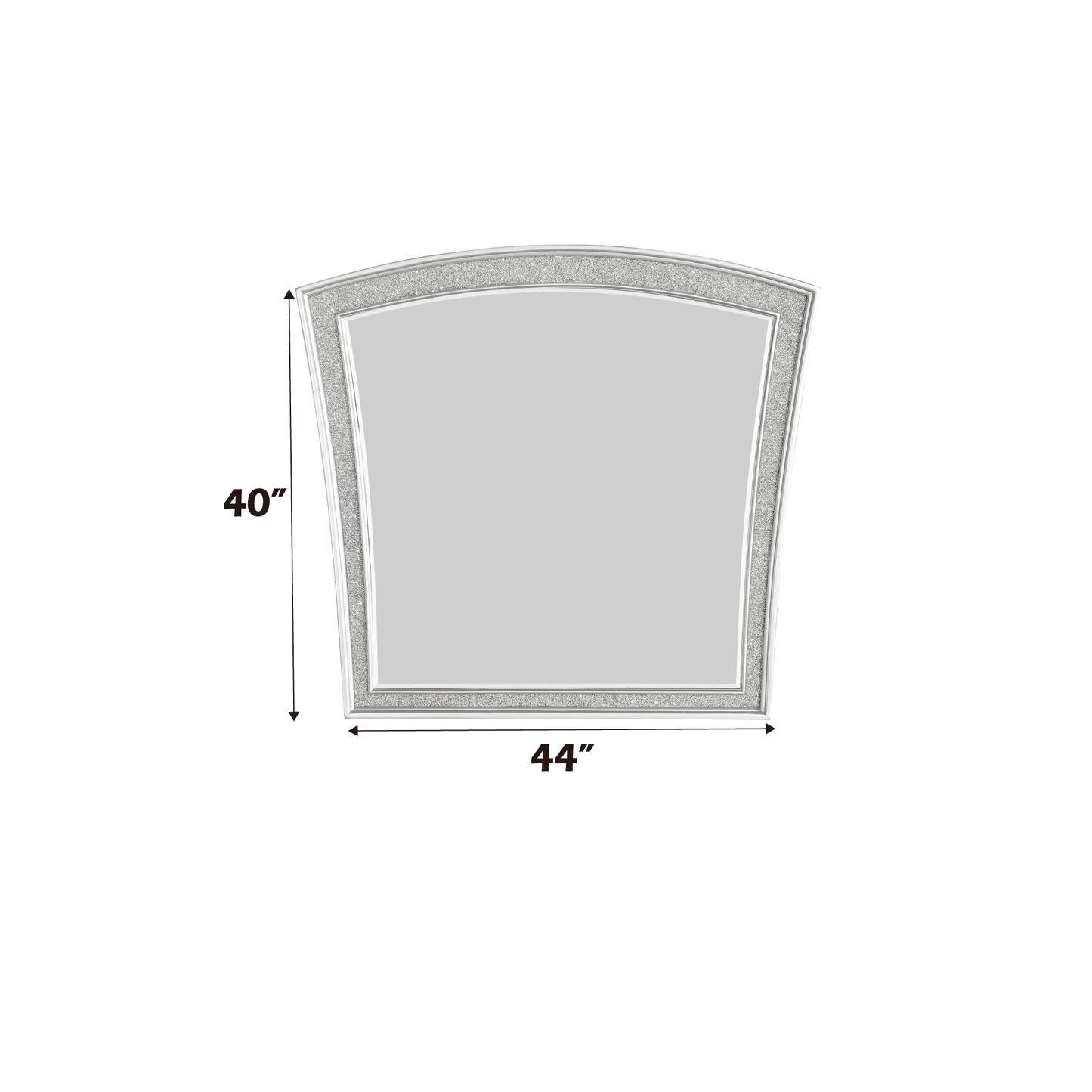 Maverick Platinum Finish Mirror - 1st Choice Furniture Direct