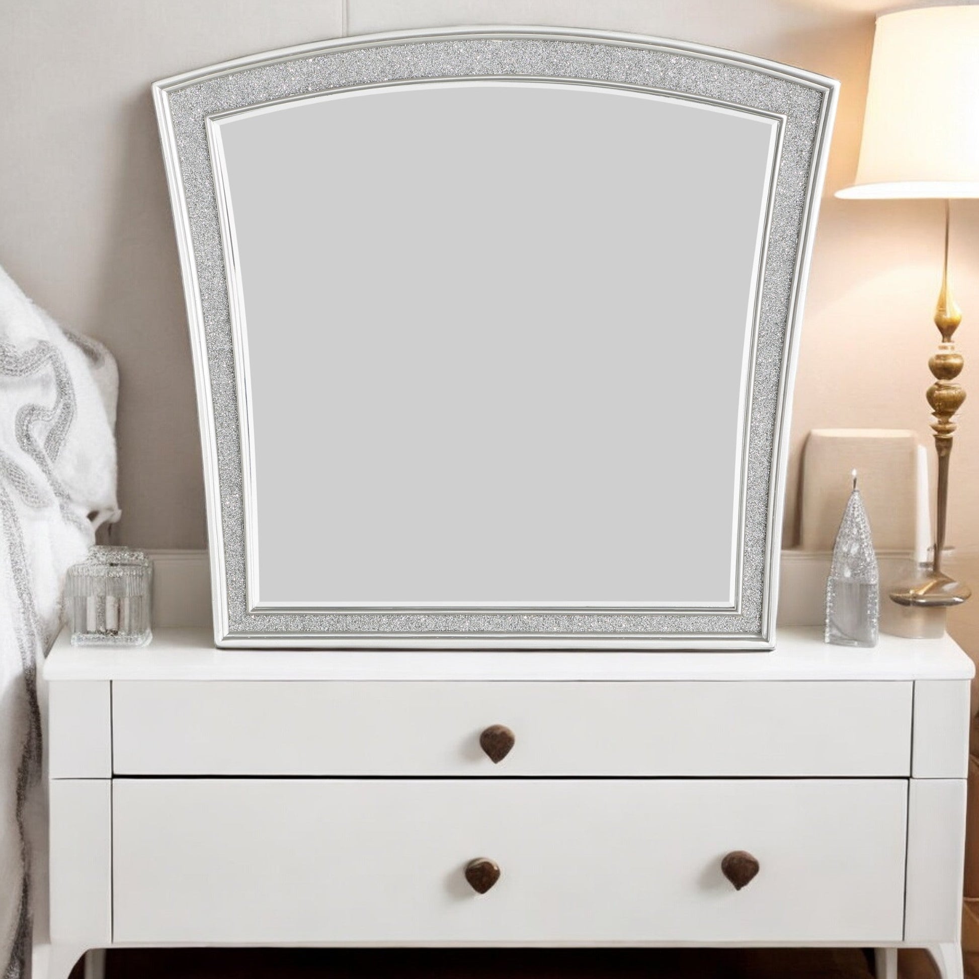 Maverick Platinum Finish Mirror - 1st Choice Furniture Direct