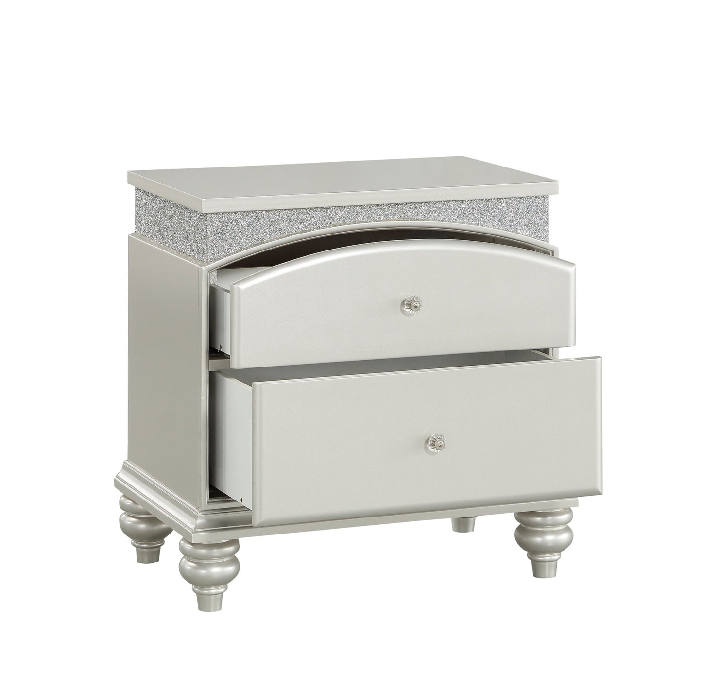 Maverick Platinum Finish Night Stand - 1st Choice Furniture Direct