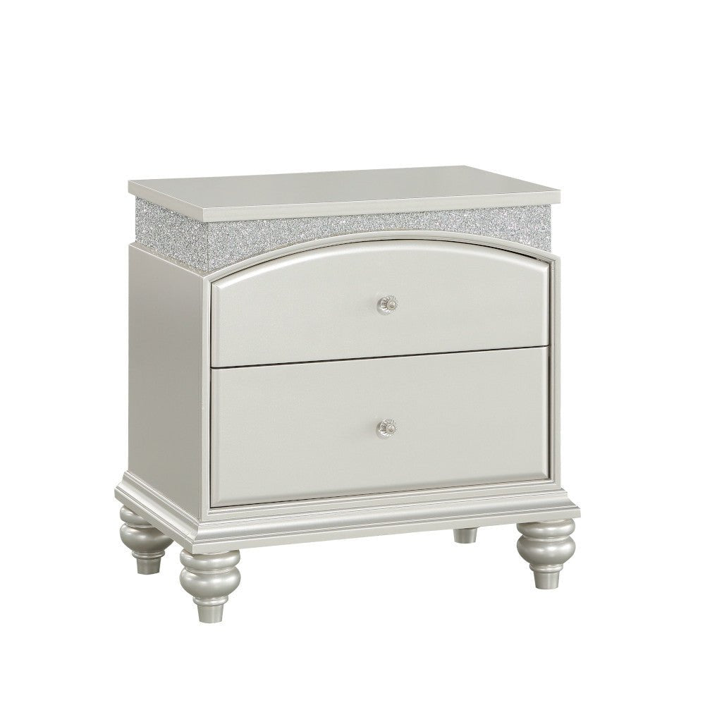 Maverick Platinum Finish Night Stand - 1st Choice Furniture Direct