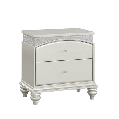 Maverick Platinum Finish Night Stand - 1st Choice Furniture Direct