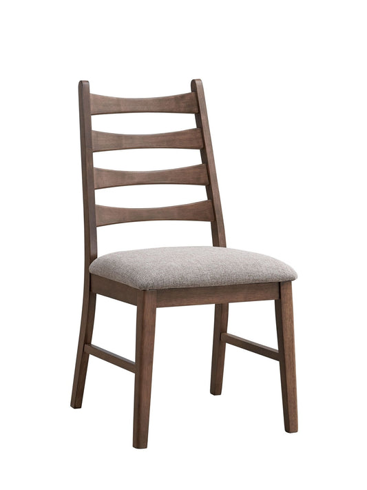Mayah Gray Linen & Walnut Finish Side Chair (Set of 2) - 1st Choice Furniture Direct