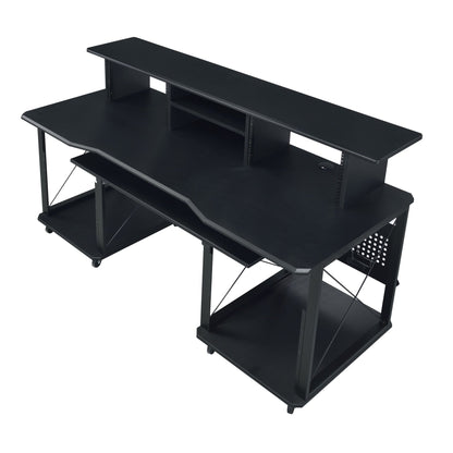 Megara Black Finish Music Desk - 1st Choice Furniture Direct
