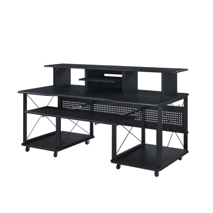 Megara Black Finish Music Desk - 1st Choice Furniture Direct