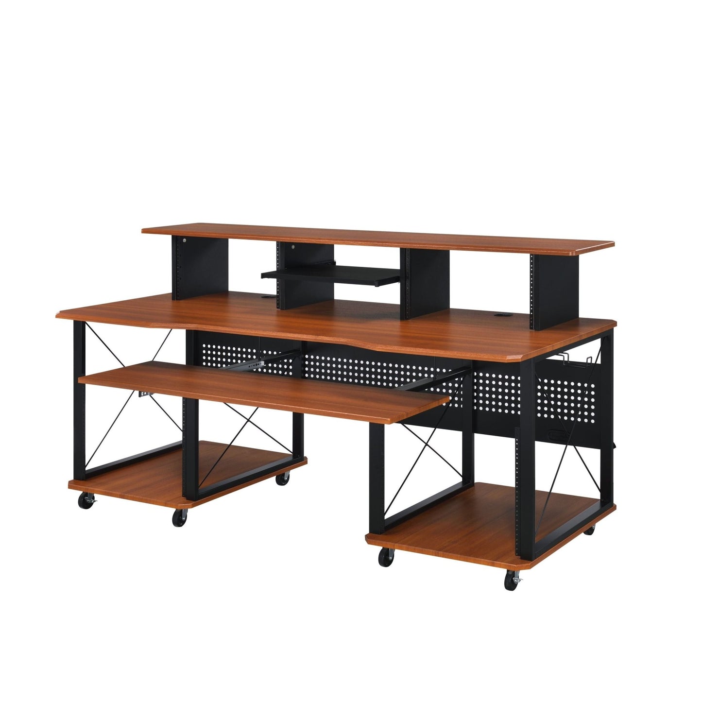 Megara Cherry & Black Finish Music Desk - 1st Choice Furniture Direct