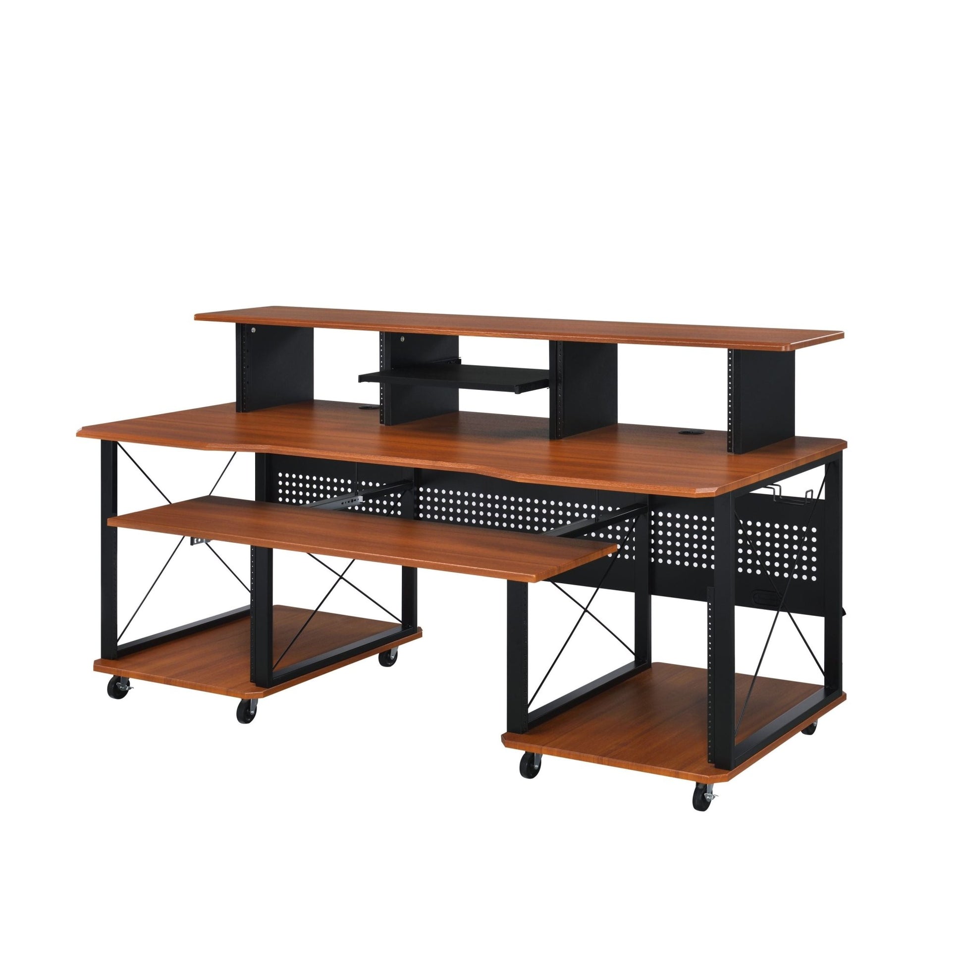 Megara Cherry & Black Finish Music Desk - 1st Choice Furniture Direct