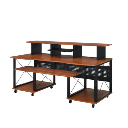 Megara Cherry & Black Finish Music Desk - 1st Choice Furniture Direct