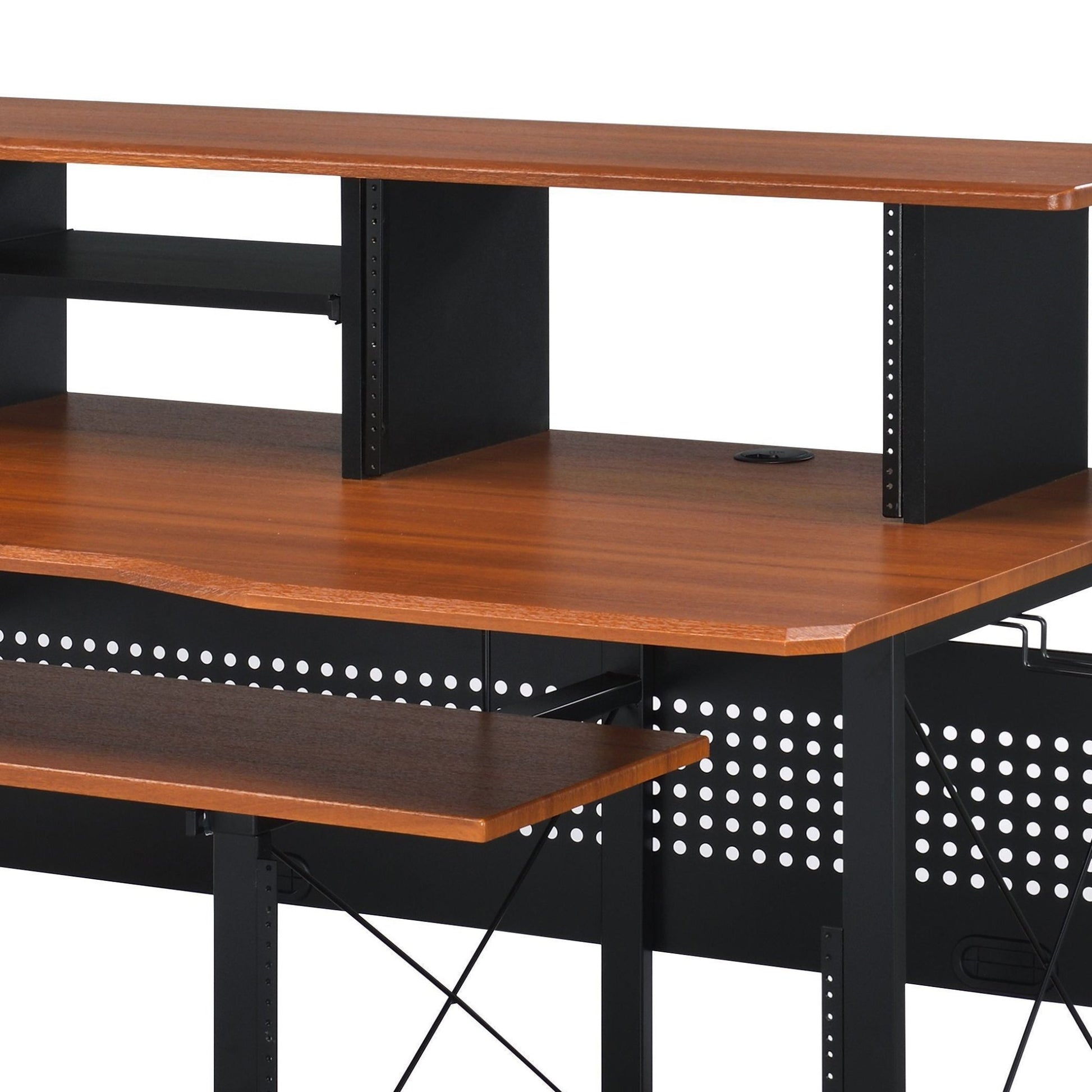 Megara Cherry & Black Finish Music Desk - 1st Choice Furniture Direct