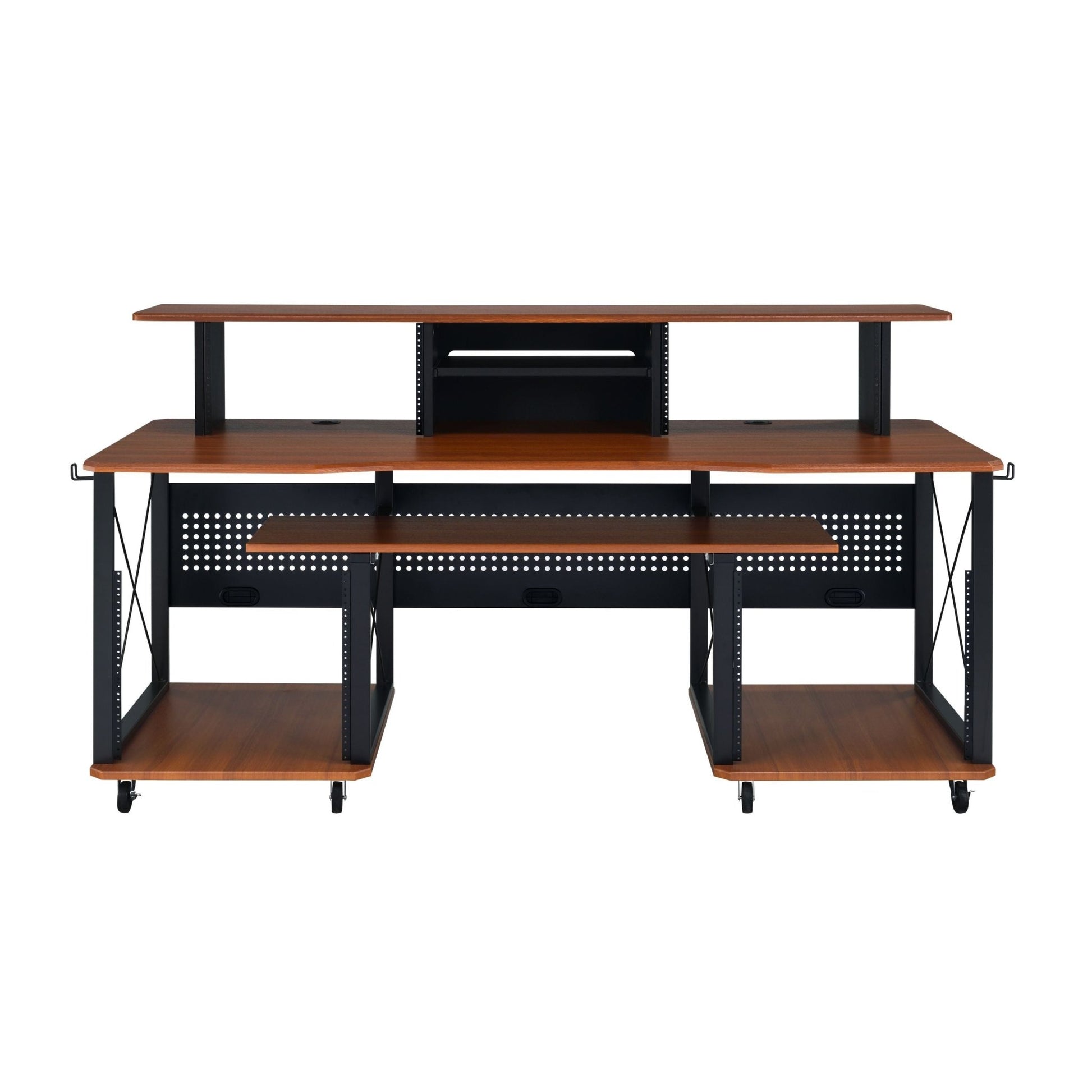 Megara Cherry & Black Finish Music Desk - 1st Choice Furniture Direct