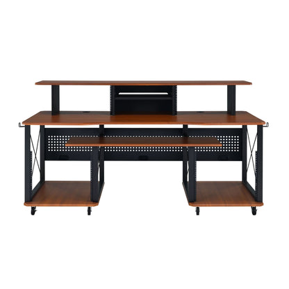 Megara Cherry & Black Finish Music Desk - 1st Choice Furniture Direct