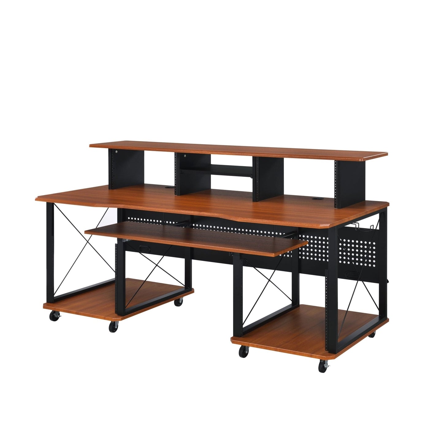 Megara Cherry & Black Finish Music Desk - 1st Choice Furniture Direct
