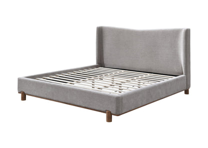 Melbourne Gray Chenille Eastern King Bed - 1st Choice Furniture Direct