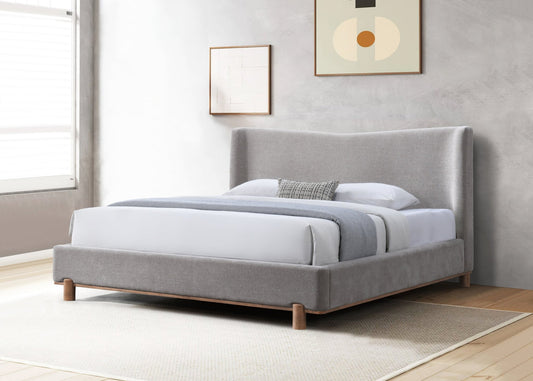 Melbourne Gray Chenille Eastern King Bed - 1st Choice Furniture Direct