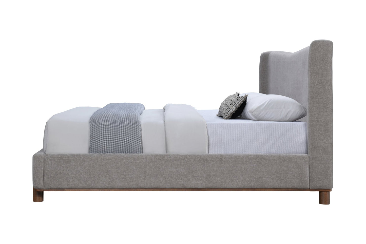 Melbourne Gray Chenille Eastern King Bed - 1st Choice Furniture Direct