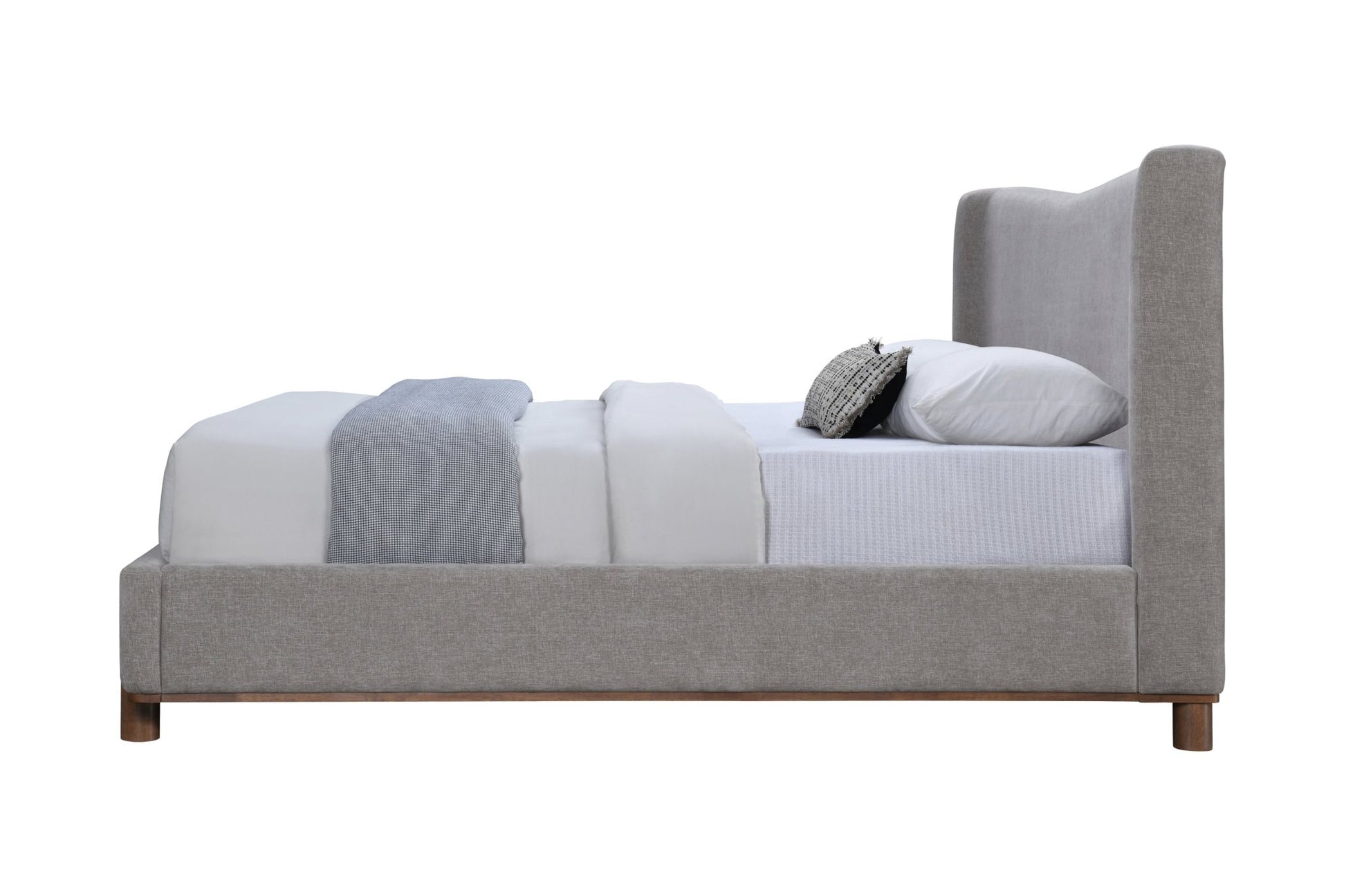 Melbourne Gray Chenille Eastern King Bed - 1st Choice Furniture Direct