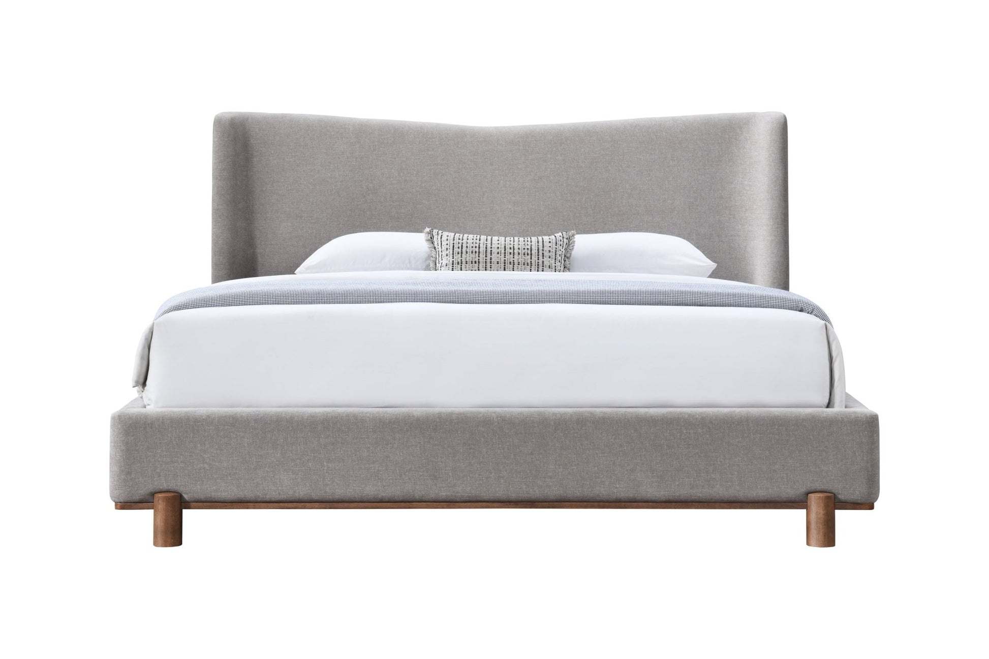 Melbourne Gray Chenille Eastern King Bed - 1st Choice Furniture Direct