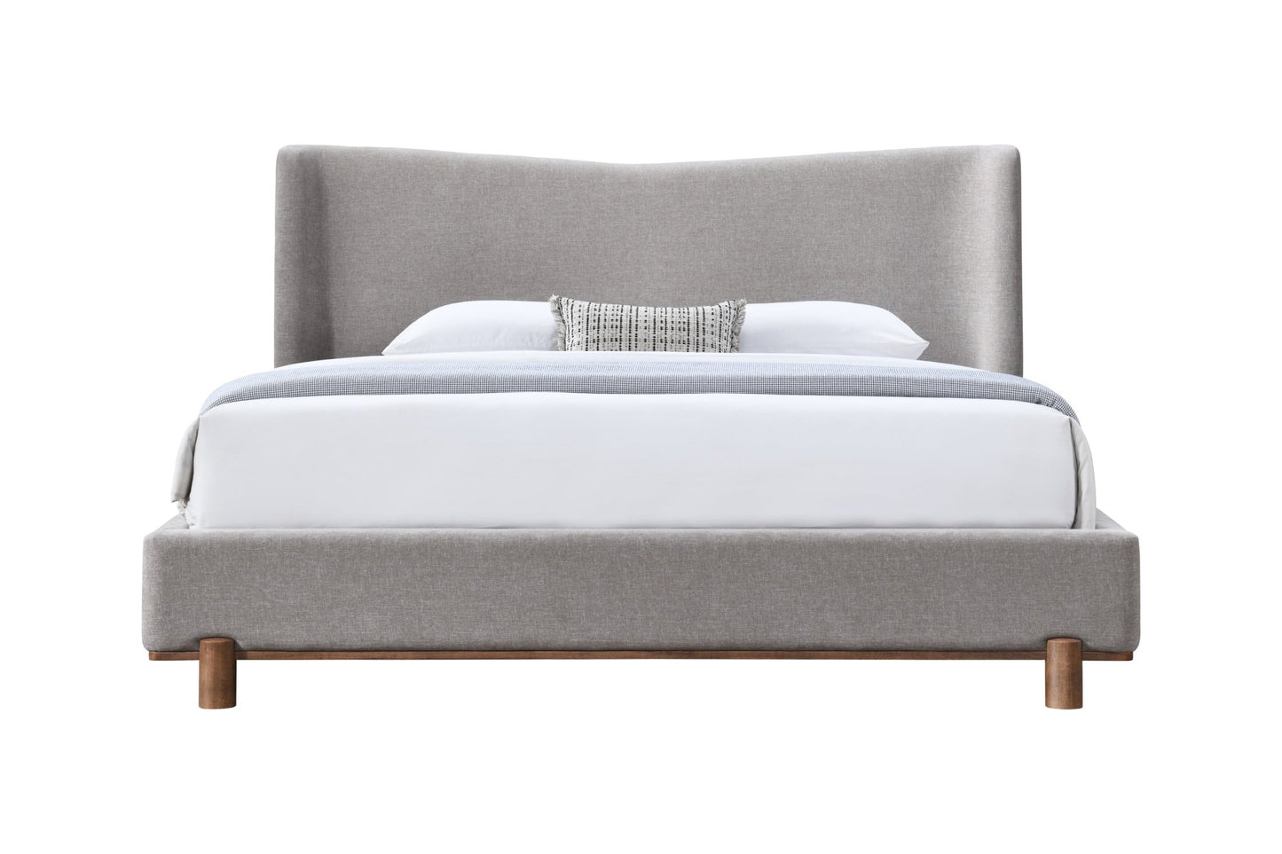 Melbourne Gray Chenille Eastern King Bed - 1st Choice Furniture Direct
