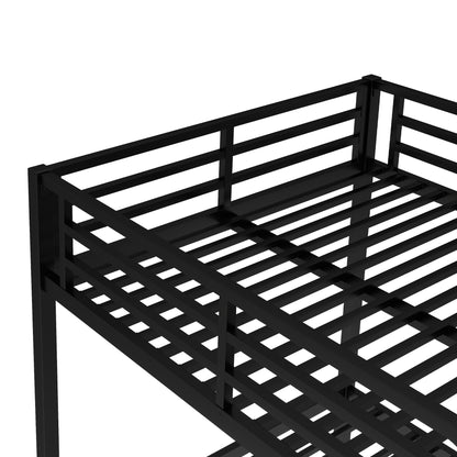 Metal Full over Full Bunk Bed for Teens and Adults,Space - Saving/Noise Reduced/No Box Spring Needed, Black - 1st Choice Furniture Direct