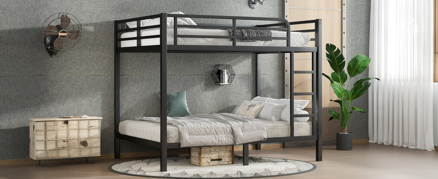 Metal Full over Full Bunk Bed for Teens and Adults,Space - Saving/Noise Reduced/No Box Spring Needed, Black - 1st Choice Furniture Direct