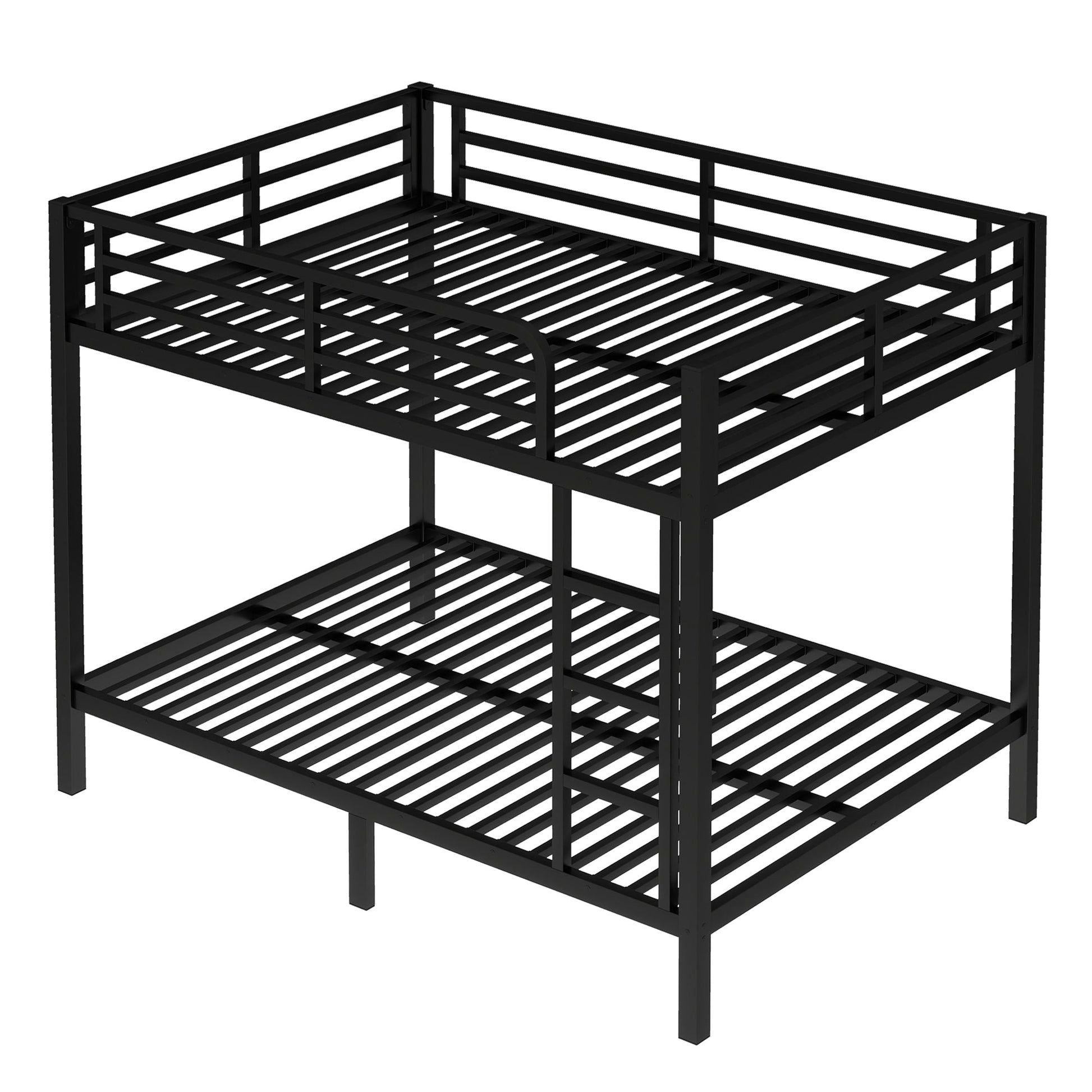 Metal Full over Full Bunk Bed for Teens and Adults,Space - Saving/Noise Reduced/No Box Spring Needed, Black - 1st Choice Furniture Direct