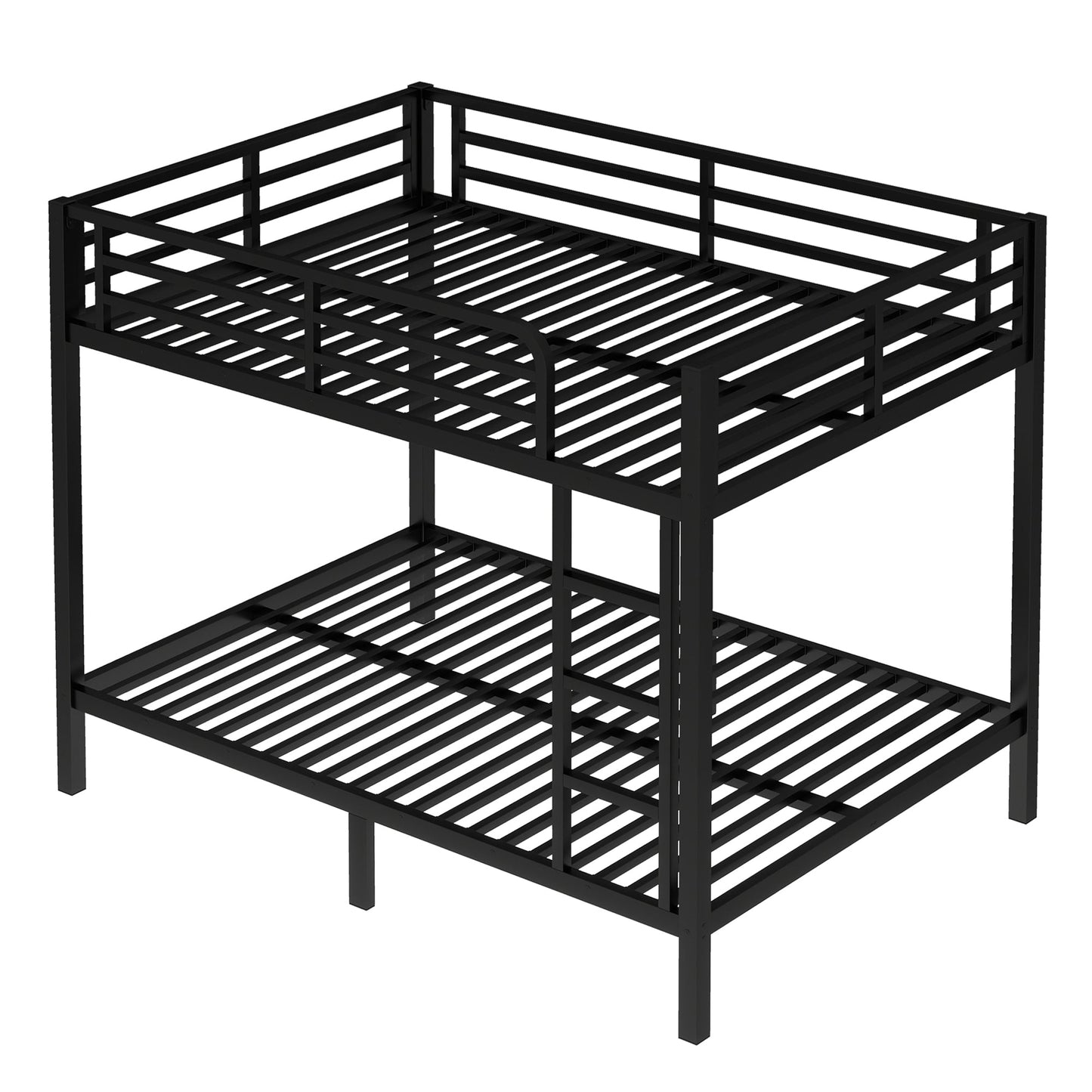 Metal Full over Full Bunk Bed for Teens and Adults,Space - Saving/Noise Reduced/No Box Spring Needed, Black - 1st Choice Furniture Direct