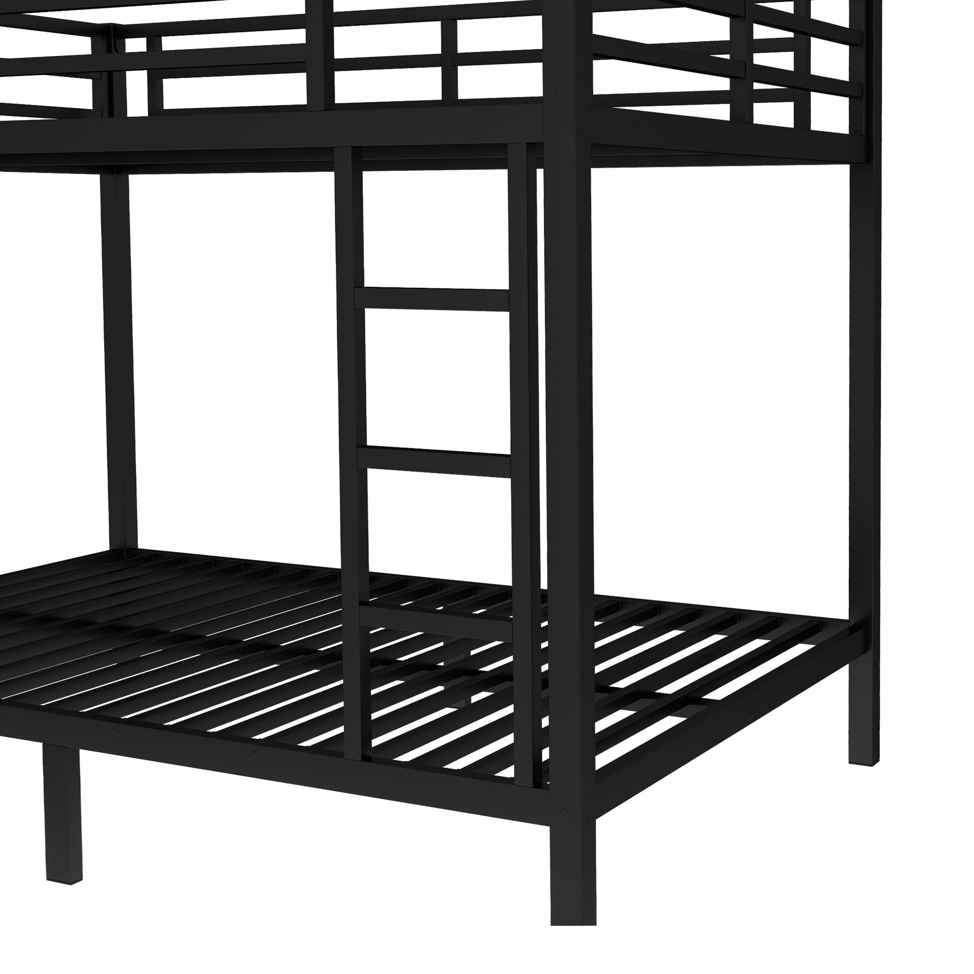 Metal Full over Full Bunk Bed for Teens and Adults,Space - Saving/Noise Reduced/No Box Spring Needed, Black - 1st Choice Furniture Direct