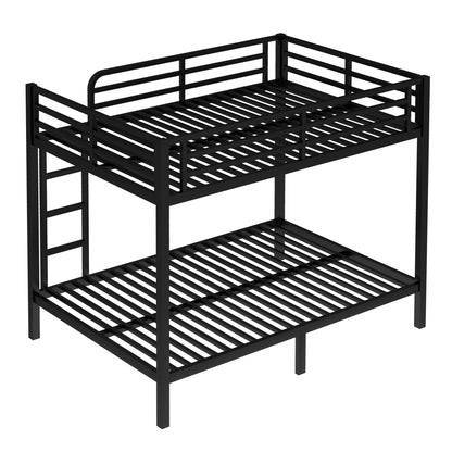 Metal Full over Full Bunk Bed for Teens and Adults,Space - Saving/Noise Reduced/No Box Spring Needed, Black - 1st Choice Furniture Direct
