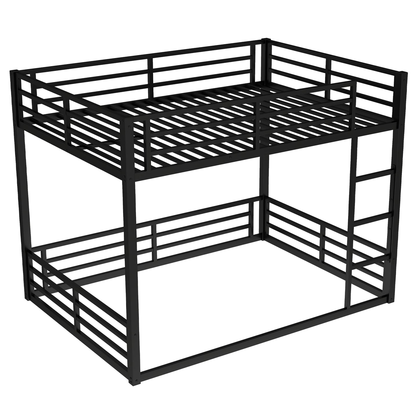 Metal Queen over Queen Bunk Bed for Teens and Adults,Space - Saving/Noise Reduced/No Box Spring Needed,Black - 1st Choice Furniture Direct