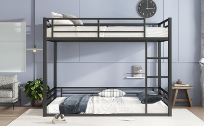 Metal Queen over Queen Bunk Bed for Teens and Adults,Space - Saving/Noise Reduced/No Box Spring Needed,Black - 1st Choice Furniture Direct