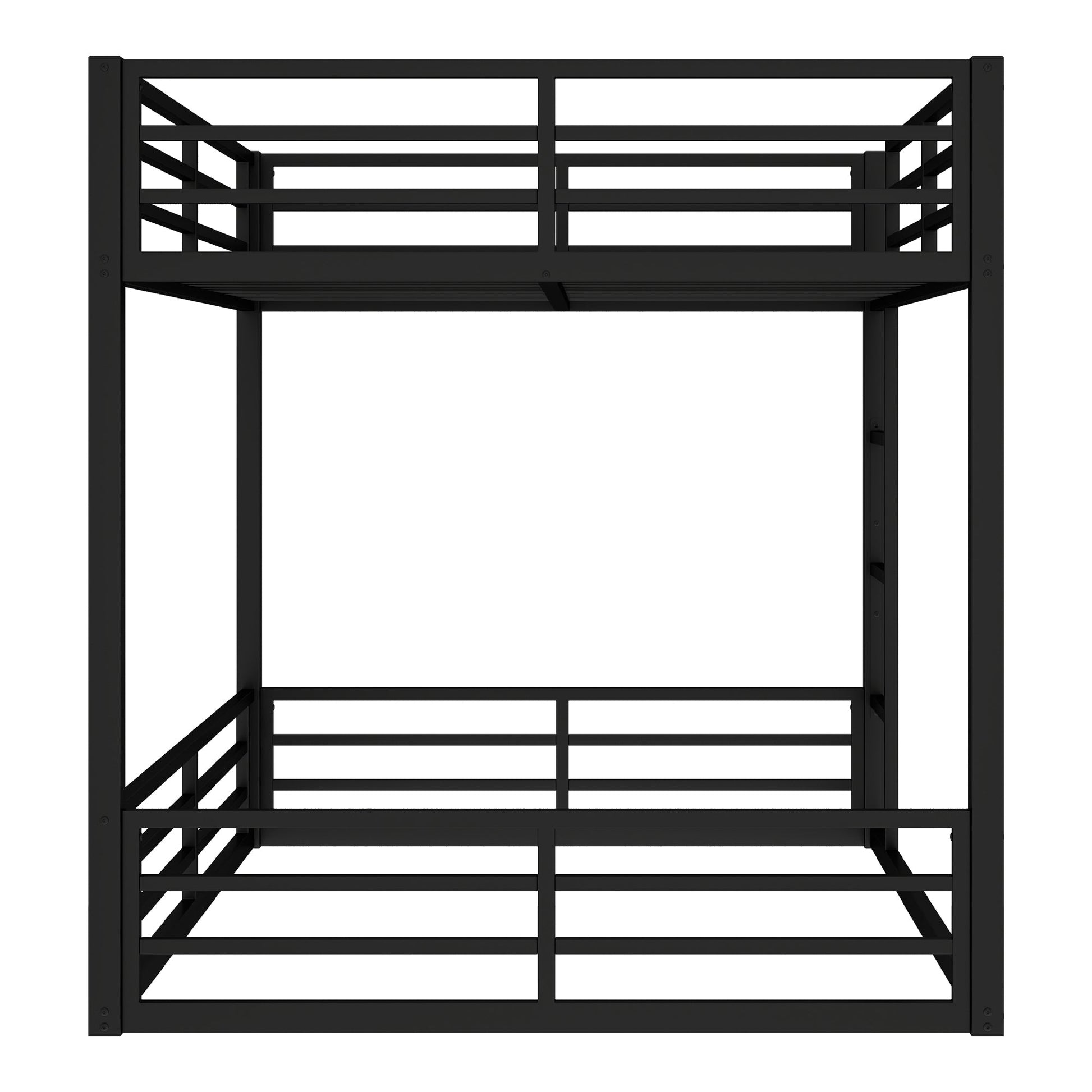 Metal Queen over Queen Bunk Bed for Teens and Adults,Space - Saving/Noise Reduced/No Box Spring Needed,Black - 1st Choice Furniture Direct