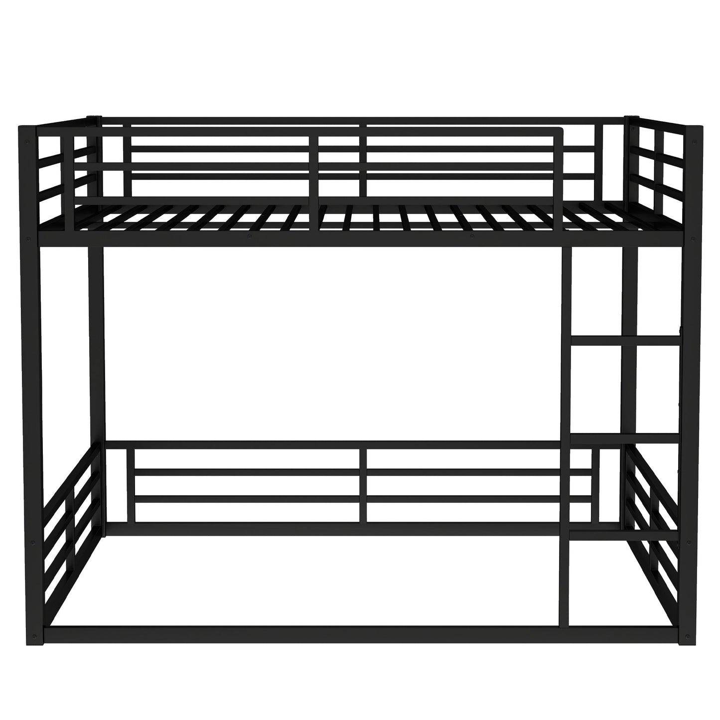 Metal Queen over Queen Bunk Bed for Teens and Adults,Space - Saving/Noise Reduced/No Box Spring Needed,Black - 1st Choice Furniture Direct