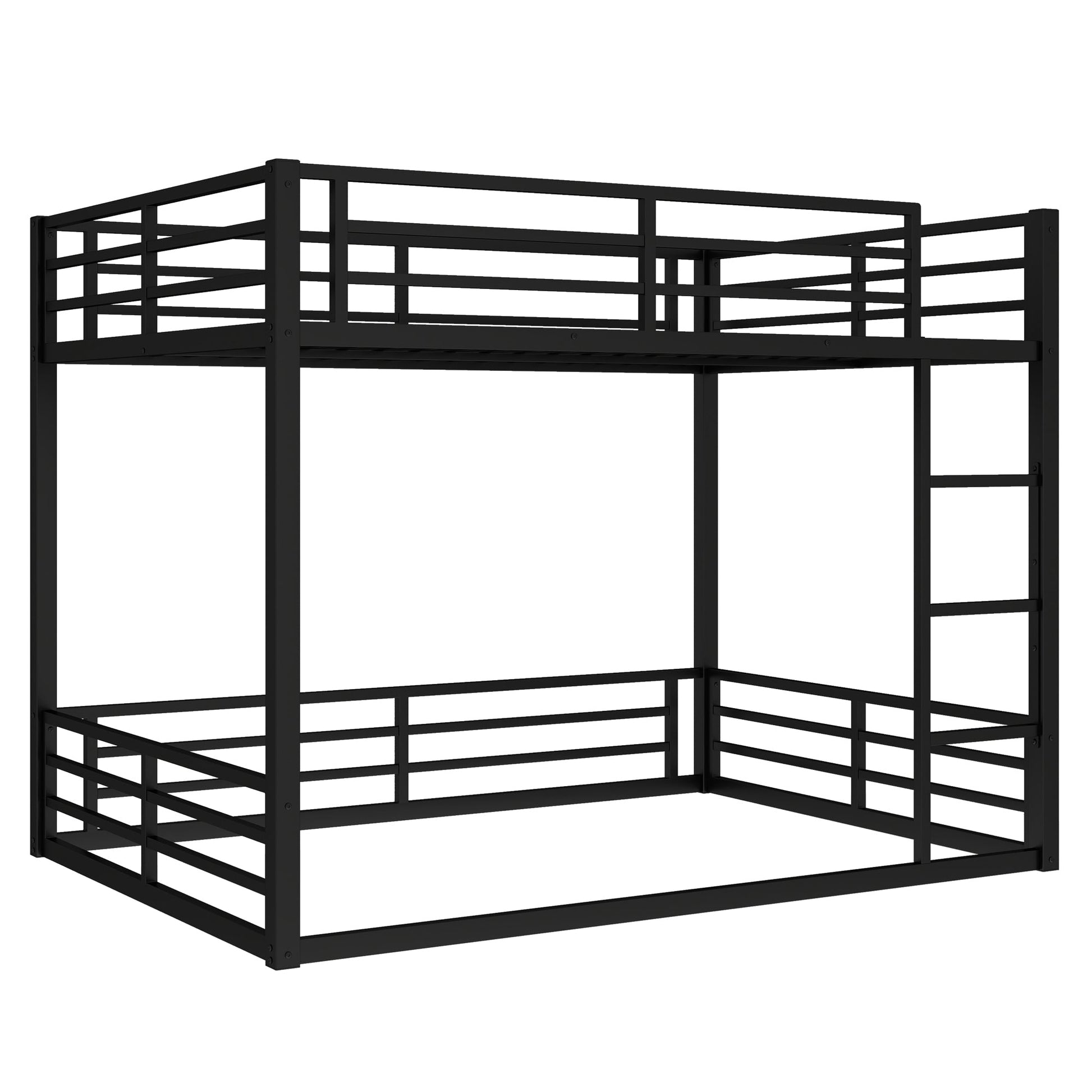 Metal Queen over Queen Bunk Bed for Teens and Adults,Space - Saving/Noise Reduced/No Box Spring Needed,Black - 1st Choice Furniture Direct