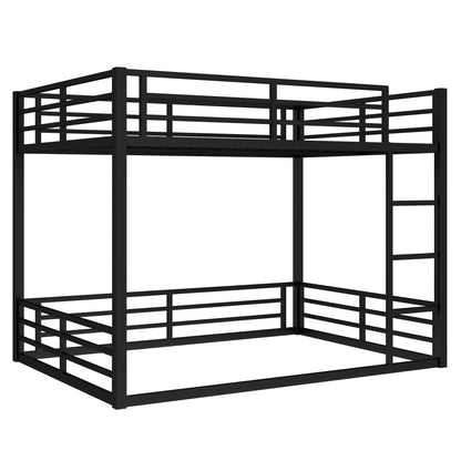 Metal Queen over Queen Bunk Bed for Teens and Adults,Space - Saving/Noise Reduced/No Box Spring Needed,Black - 1st Choice Furniture Direct