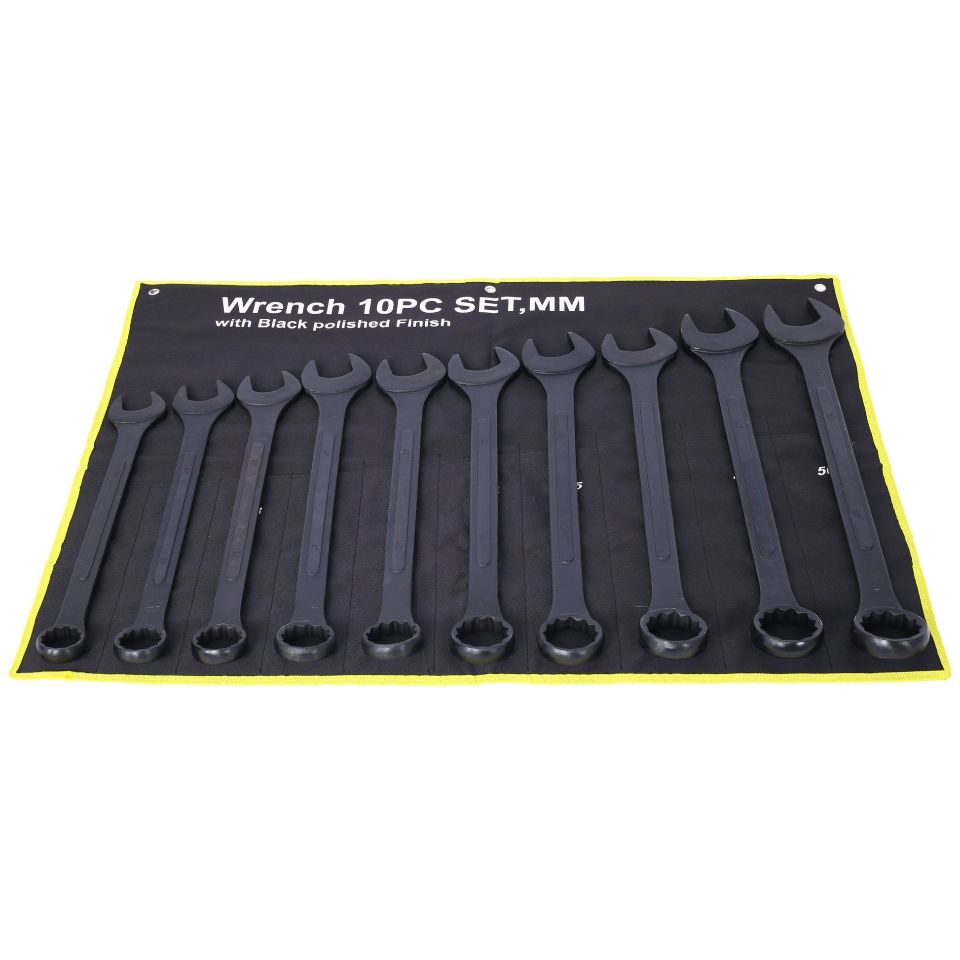 Metric Jumbo Combination Wrench Set Extra Large,10 PC Metric Black - Oxide Jumbo Combo Wrench Set 34 - 50mm with pouch - 1st Choice Furniture Direct